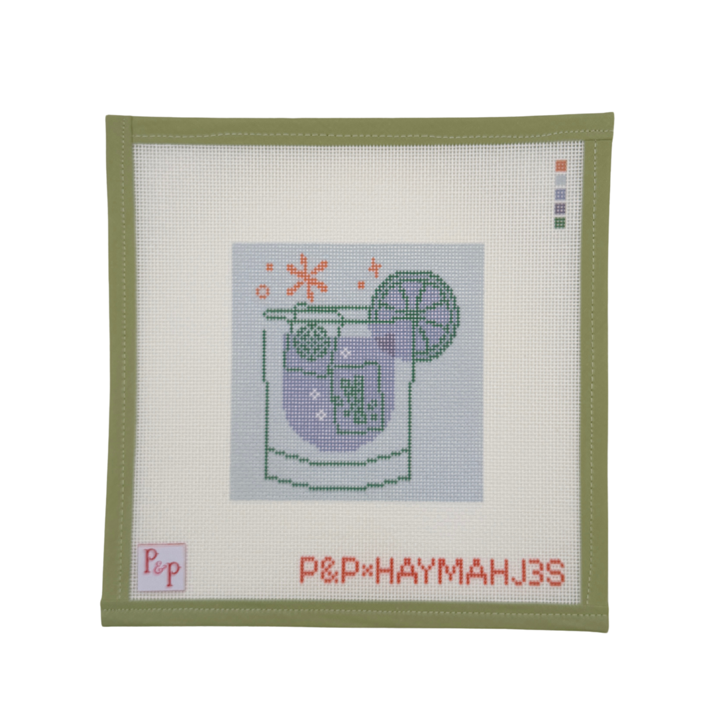 Blue Mahjong Cocktail Coaster