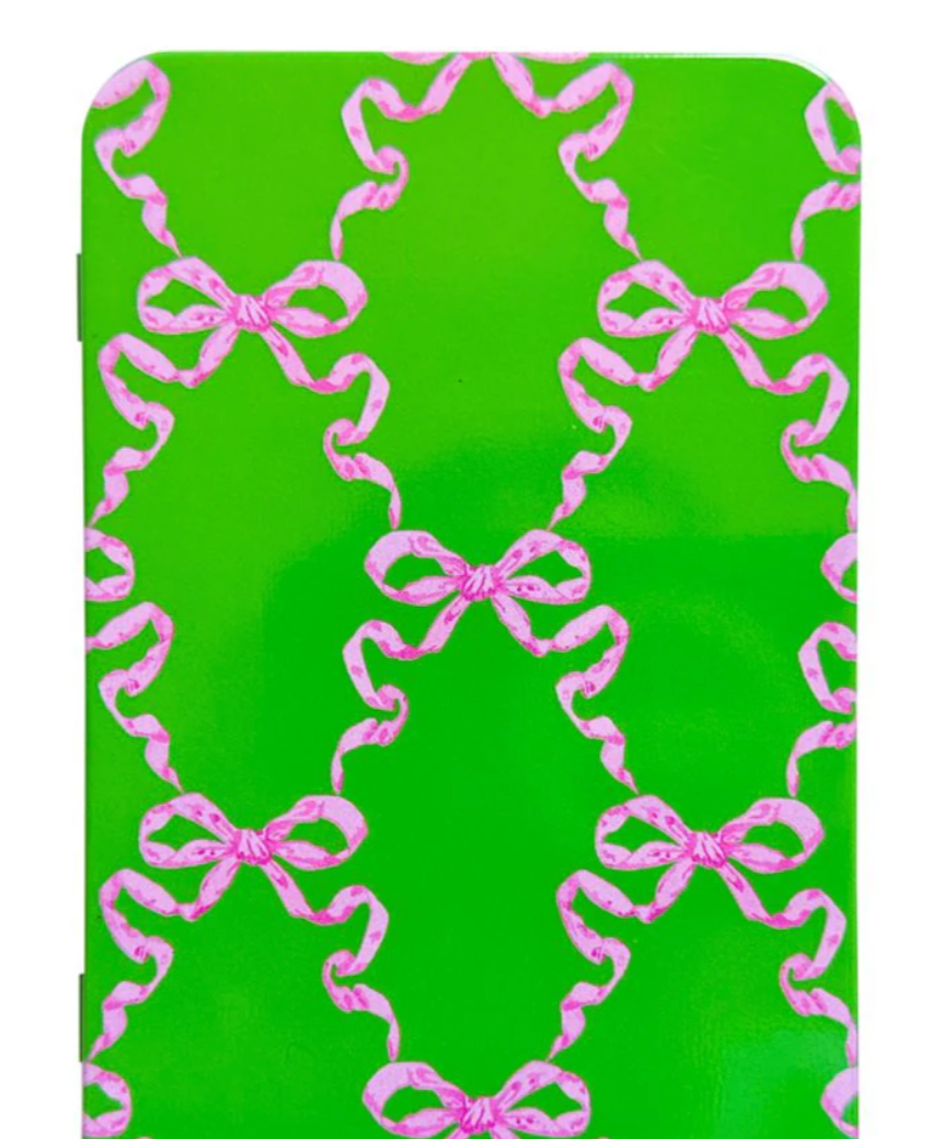 Pink & Green Printed Tin Box with Magnet