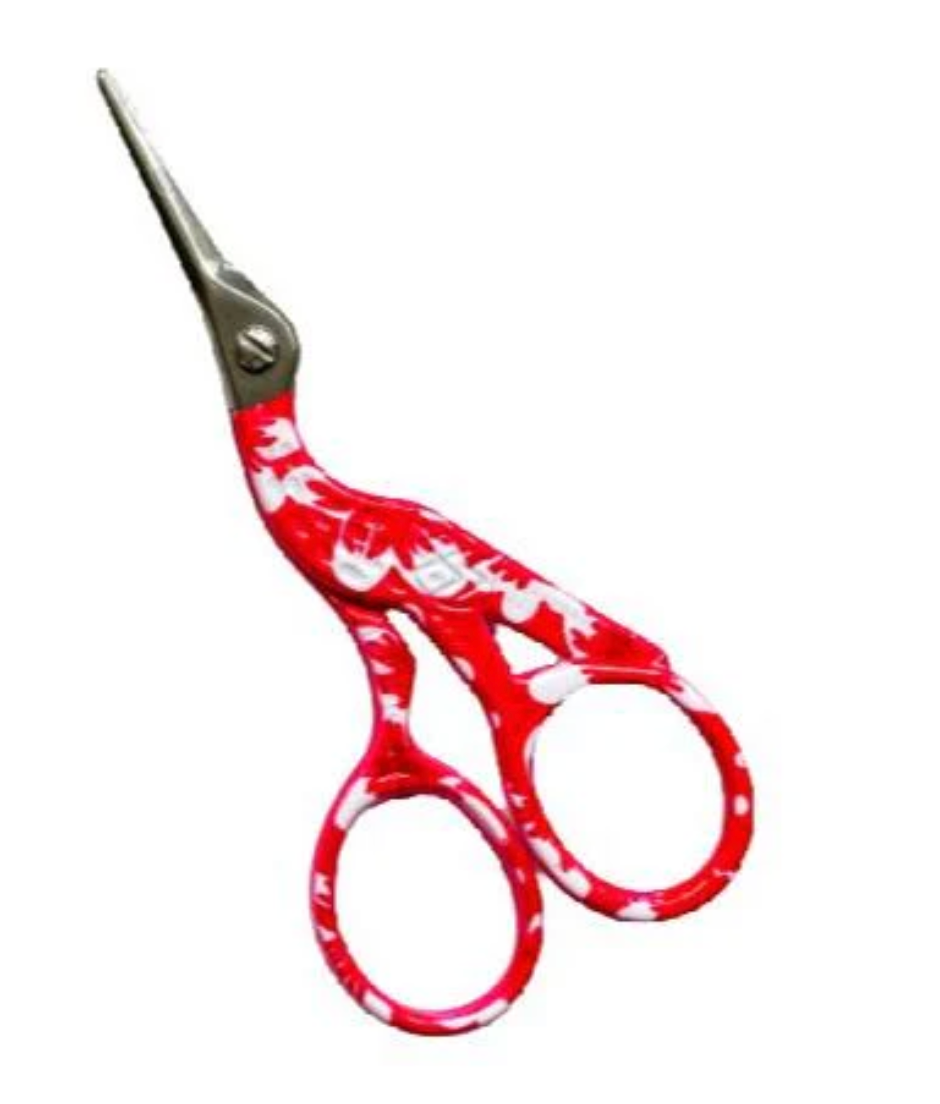 Red Crane Embroidery Scissors (small)
