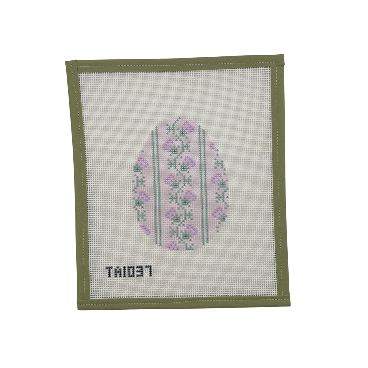 Pink and Green Floral Egg