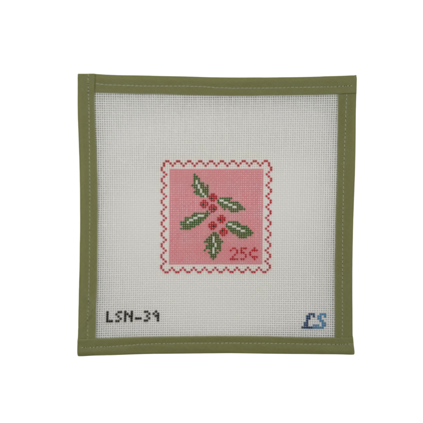 Holiday Pink Holly Stamp