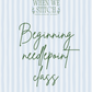 June Beginner Needlepoint Class