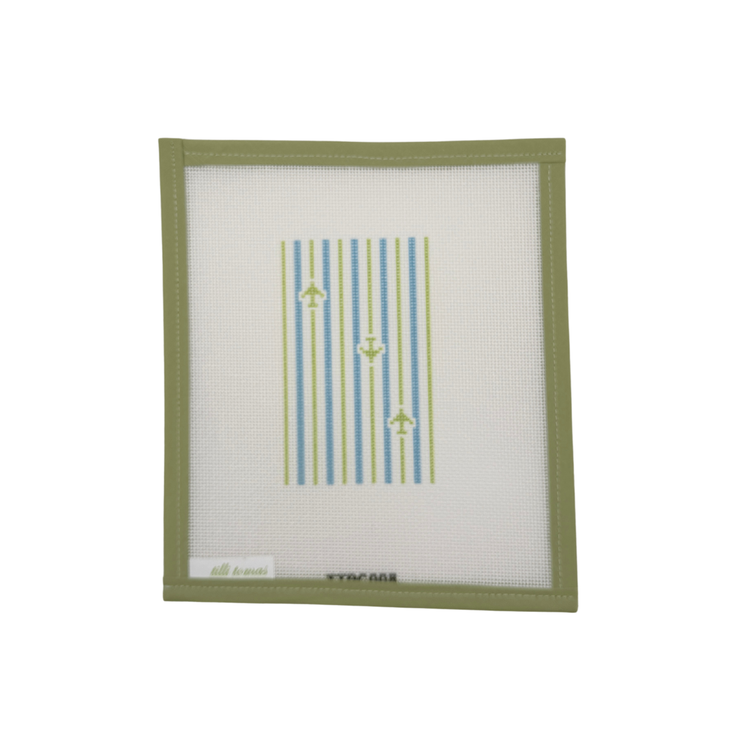 Airplanes with Green & Aqua Stripes
