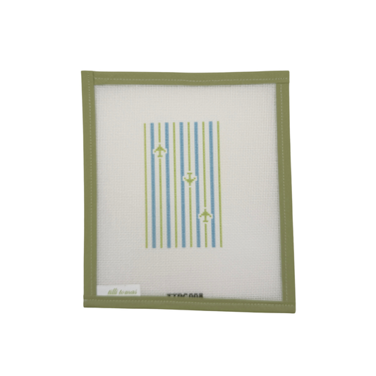 Airplanes with Green & Aqua Stripes