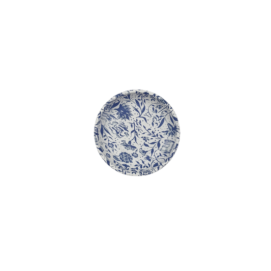 Blue Needlepoint Print Magnetic Ort Bowl