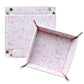 Pink Needlepoint Print Valet Tray