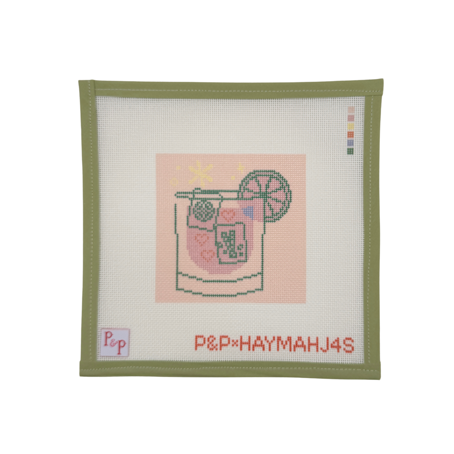 Pink Mahjong Cocktail Coaster