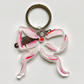 Pink Bow Keychain + Needle Threader