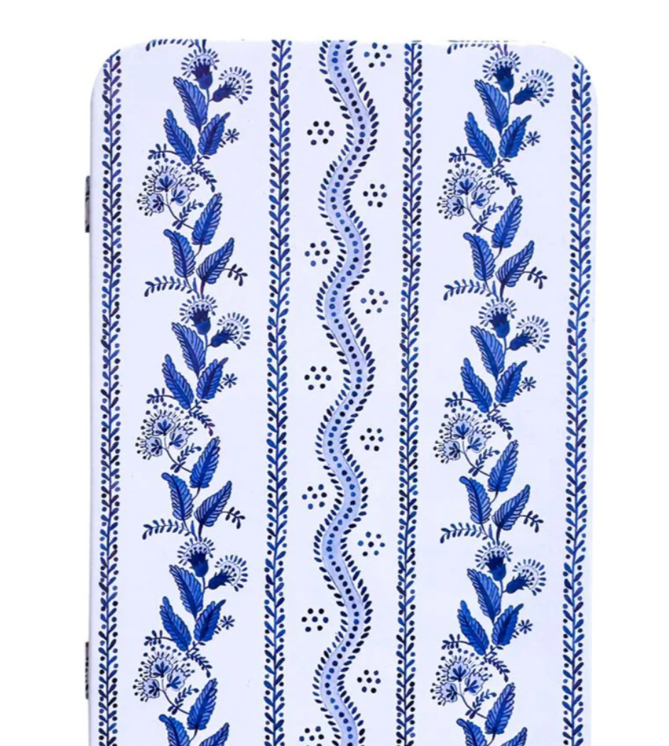 Blue Emma Stripe Tin Box with Magnet