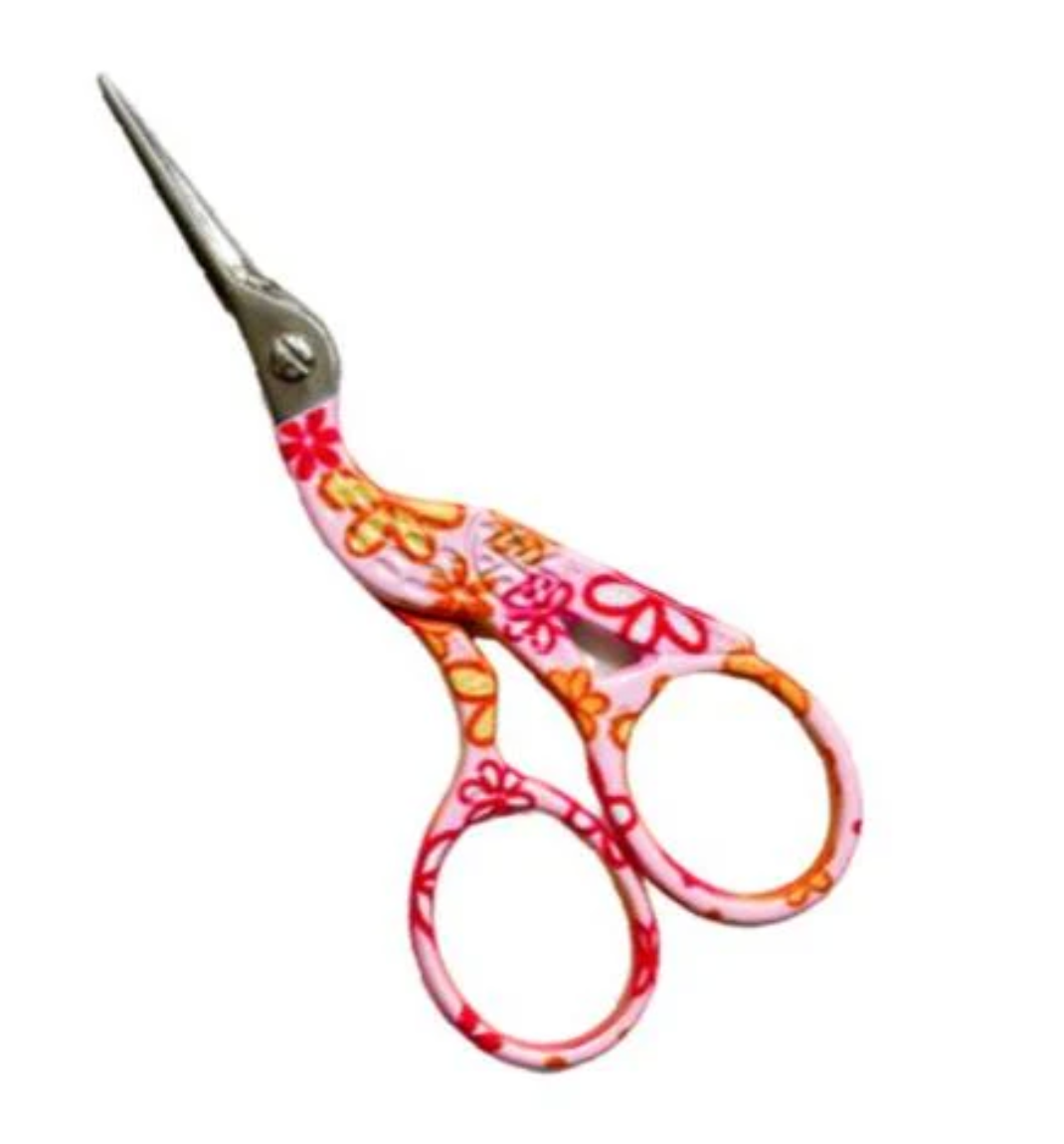Pink Crane Embroidery Scissors (small)