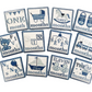Blue Monthly Milestone Cards