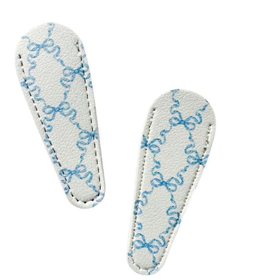Blue Bow Leather Scissor Case