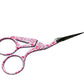 Needlepoint Print Crane Scissors - Pink