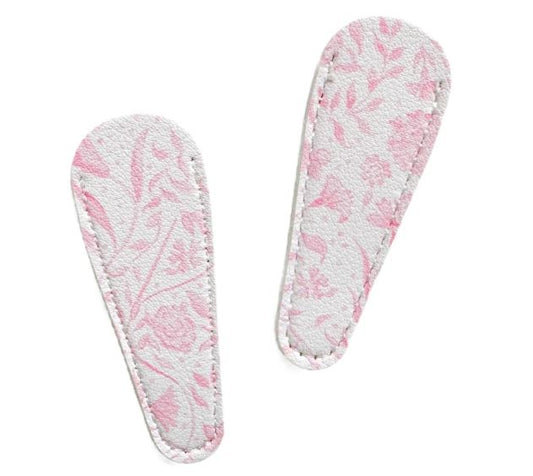 Pink Needlepoint Print Leather Scissor Case